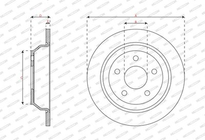 BREMSSCHEIBE FERODO DDF3093C 2