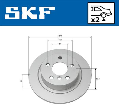 DISC FRANA SKF VKBD90224S2 1