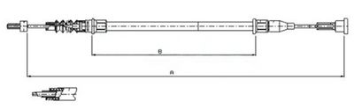 Håndbremsekabel METZGER 11.5761