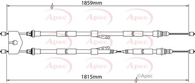 Cable Pull, parking brake APEC CAB1507