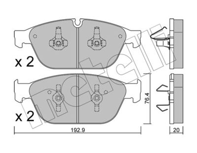 Brake Pad Set, disc brake 22-0954-0