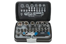 Laser Tools Socket and Bit Set 1/4"D 26pc