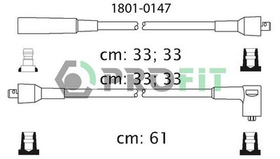 Комплект проводов зажигания PROFIT 1801-0147 для DAF 55