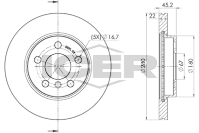 спирачен диск ICER 78BD0039-2