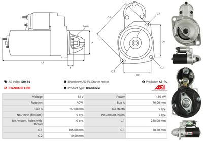 STARTER AS-PL S0474 4