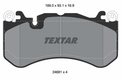 Комплект тормозных колодок, дисковый тормоз TEXTAR 2468101 для MERCEDES-BENZ AMG