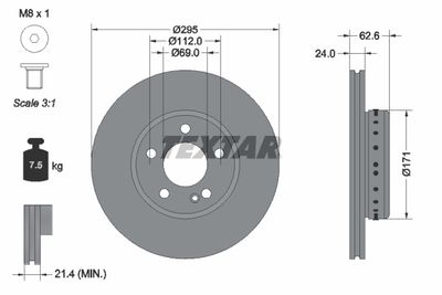 BREMSSCHEIBE TEXTAR 92343925