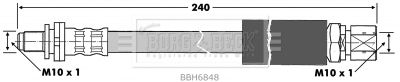 BORG & BECK BBH6848 Тормозной шланг  для SAAB 900 II купе 2.0 -16 Turbo