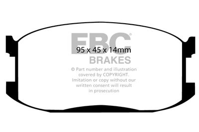 Комплект тормозных колодок, дисковый тормоз EBC Brakes DP387 для ISUZU GEMINI