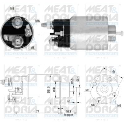 Solenoid Switch, starter 46157