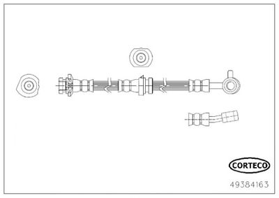Тормозной шланг CORTECO 49384163 для NISSAN CUBE