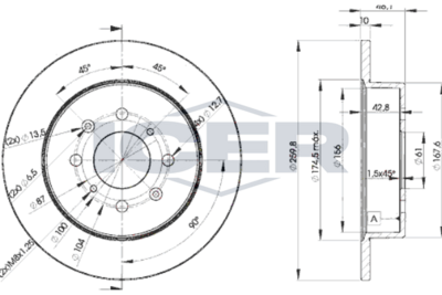 спирачен диск ICER 78BD5106-2