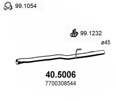 Rura wydechowa ASSO 40.5006