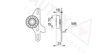 ROLA INTINZATOR CUREA TRANSMISIE AUTEX 641672 1