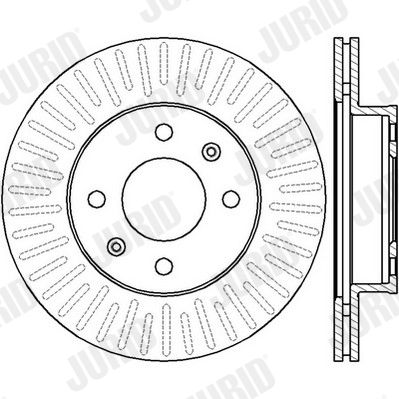 Тормозной диск JURID 562428J для KIA PICANTO