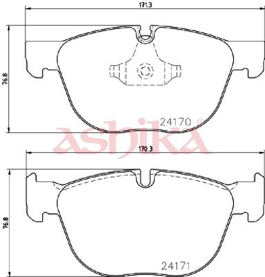 Bremsekloss sett ASHIKA 50-00-0132 for BMW