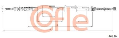 Тросик, cтояночный тормоз COFLE 92.461.10 для ALFA ROMEO 146