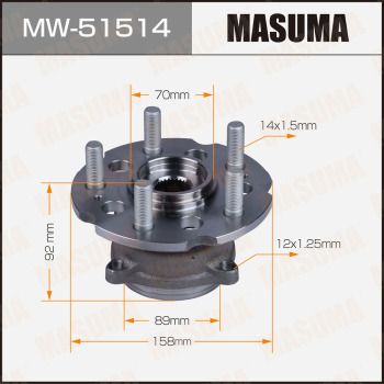 Комплект подшипника ступицы колеса MASUMA MW-51514 для HONDA PILOT