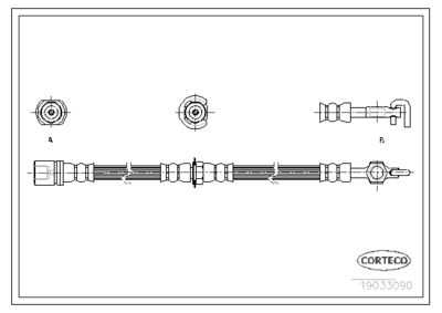 Тормозной шланг CORTECO 19033090 для TOYOTA MR2