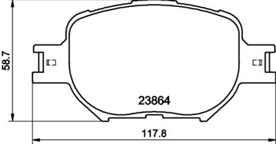 NISSHINBO NP1186 Тормозные колодки и сигнализаторы  для TOYOTA BREVIS (Тойота Бревис)