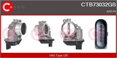 Hrdlo škrticí klapky CASCO CTB73032GS