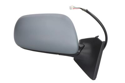 Zijspiegel Rechts (elektrisch, in reliëf, under-coated) past: TOYOTA YARIS XP90 01.05-11.10