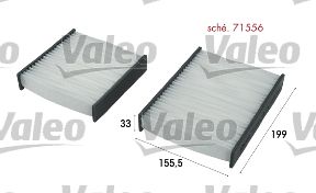 Filtr kabinowy VALEO 715556 produkt