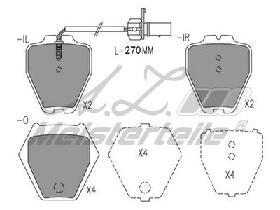 комплект спирачно феродо, дискови спирачки A.Z. Meisterteile AZMT-44-022-1596