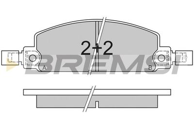 Комплект тормозных колодок, дисковый тормоз BREMSI BP2413 для MAZDA RX-5