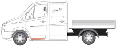 Deur reparatieset Voor Links/Rechts (kanaal, dubbele cabine) past: MERCEDES SPRINTER 906  VW CRAFTER 2E 04.06-06.18