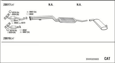 Układ wydechowy WALKER BWK020683