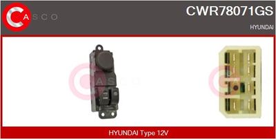 CASCO CWR78071GS Кнопка стеклоподьемника для HYUNDAI H-1 / STAREX Автобус (A1) 2.4 CASCO CWR78071GS Кнопка стеклоподьемника для HYUNDAI H-1 / STAREX Автобус (A1) 2.4