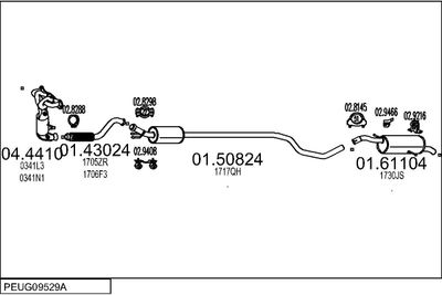 SISTEM DE ESAPAMENT MTS PEUG09529A023380