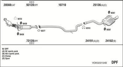 ABGASANLAGE WALKER VOK023154B