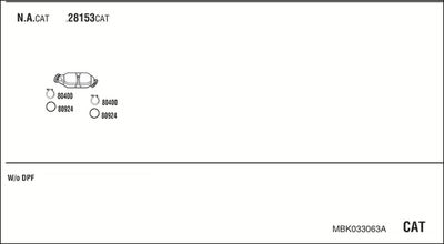 Układ wydechowy WALKER MBK033063A