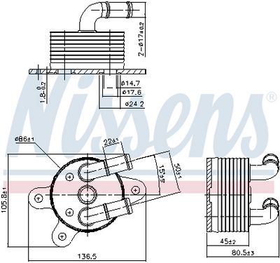 ÖLKüHLER AUTOMATIKGETRIEBE NISSENS 90842 5