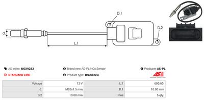 SENZOR NOX INJECTIE ADITIV AS-PL NOX9283 2