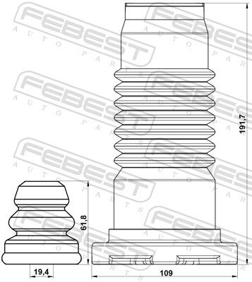 CHIT PROTECTIE PRAF AMORTIZOR FEBEST MZSHBGGFKIT 1