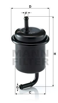 MANN-FILTER WK 614/47 Топливный фильтр  для SUZUKI GRAND VITARA (Сузуки Гранд витара)