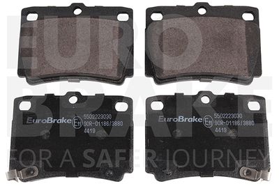Комплект тормозных колодок, дисковый тормоз EUROBRAKE 5502223030 для MITSUBISHI PAJERO
