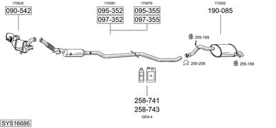 Układ wydechowy BOSAL SYS16686