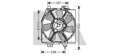 Вентилятор, охлаждение двигателя EACLIMA 33V52038 для MAZDA PREMACY