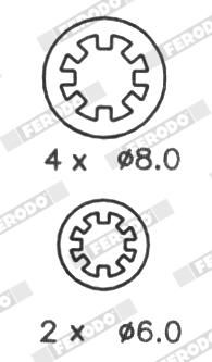 SET SABOTI FRANA FERODO FSB188 3