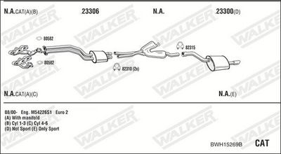 Изпускателна система WALKER BWH15269B