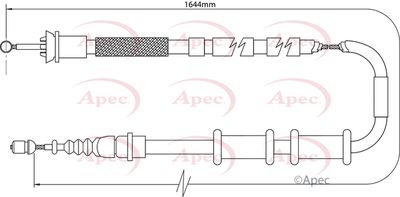 Cable Pull, parking brake APEC CAB1008