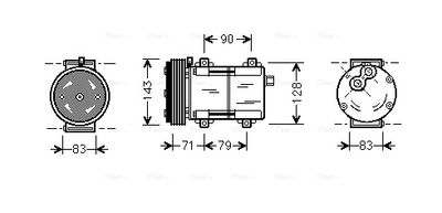 AVA QUALITY COOLING Compressor, airconditioning (FDAK279)