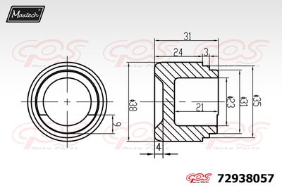 MAXTECH 72938057 Тормозной поршень  для MERCEDES-BENZ /8 (Мерседес /8)