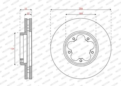 BREMSSCHEIBE FERODO DDF3059C 1