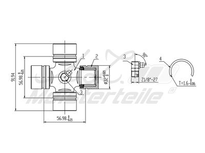 Шарнир, карданен вал A.Z. Meisterteile AZMT-42-041-1040