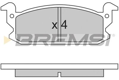 Комплект тормозных колодок, дисковый тормоз BREMSI BP2280 для DAIHATSU CHARADE